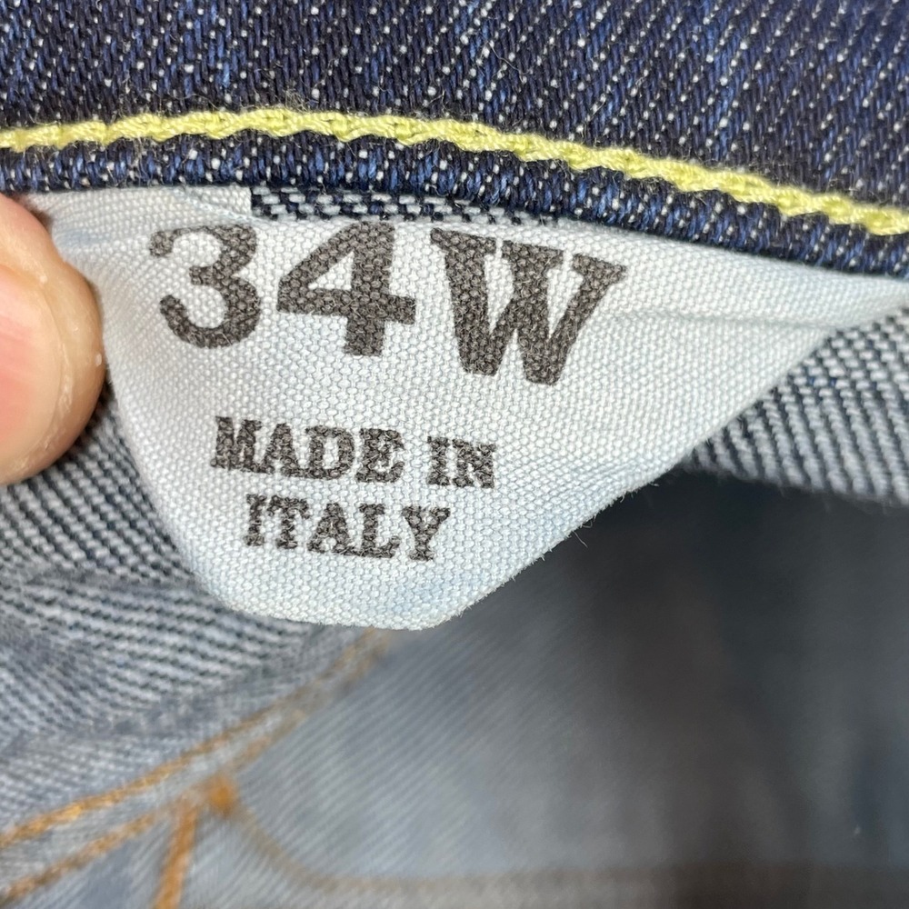 Gilded Age Blue Jeans GA-1025 Utiel Button Fly Made in Italy Mens 34x34 - Picture 6 of 13